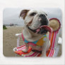 Bulldog at the Beach Mouse Mats