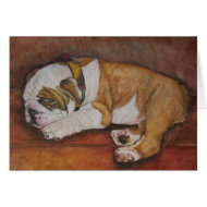 bulldog baby card