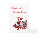 Bulldog Be Mine Valentine Greeting Card