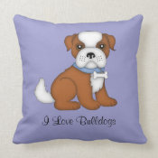 Bulldog (Boy) throwpillow