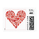 Bulldog / Bulldogs Heart Collage Design postage