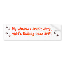 Bulldog Bumper Sticker bumper stickers by LuvinMy3Bullies Bulldog Bumper Sticker bumper stickers
