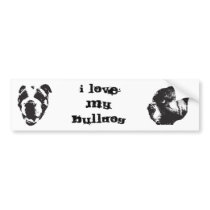 Bulldog Bumper Sticker... "I love my bulldog" bumper stickers by tropicparadise Bulldog Bumper Sticker... "I love my bulldog" bumper stickers