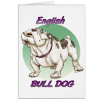 bulldog greeting card