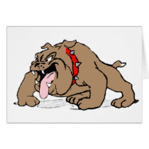 Bulldog Cartoon Art Cards
