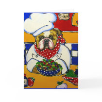Bulldog Chef Greeting Cards