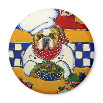 Bulldog Chef magnets