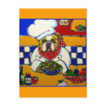 Bulldog Chef Postcard