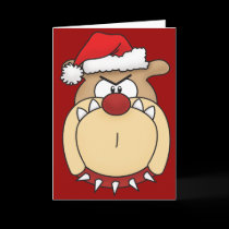 Bulldog Christmas Card