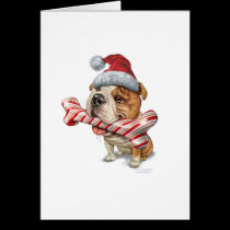 Bulldog christmas cards