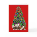 Bulldog Christmas Card Tree