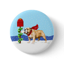 Bulldog Christmas Holiday Mail Pins
