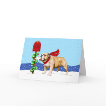 Bulldog Christmas Holiday Mail Greeting Cards