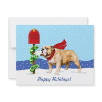 Bulldog Christmas Holiday Mail invitations by DanesRUs Bulldog Christmas Holiday Mail invitations
