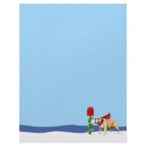 Bulldog Christmas Holiday Mail Custom Letterhead