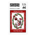 Bulldog Christmas Hugs & Kisses Postage Stamp #3