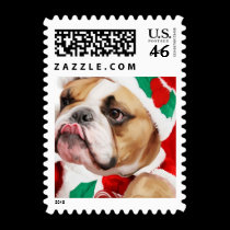 bulldog christmas stamps