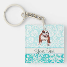 Bulldog; Cute Acrylic Keychains