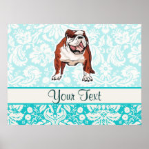 Bulldog; Cute Print