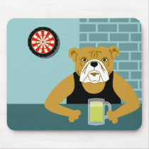 Bulldog Dartboard Beer Bar Mousepads