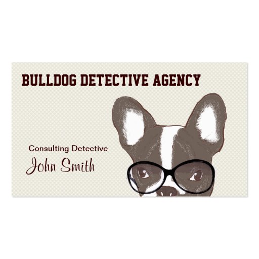 Bulldog Detective Agency Business Card (front side)