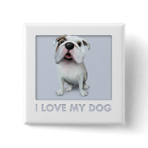 Bulldog (English) Love Buttons