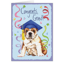 Bulldog Graduate Greeting Card