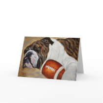 Bulldog greeting card cards