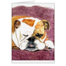 Bulldog - Lily cards by dogportraitsbymel Bulldog - Lily cards