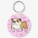 Bulldog Love keychain