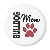Bulldog Mom 2 Refrigerator Magnets
