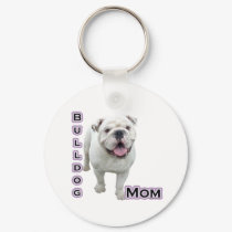 Bulldog Mom 4 - Keychain