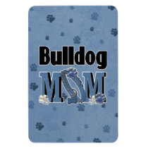 Bulldog MOM - Blue Rectangular Magnet