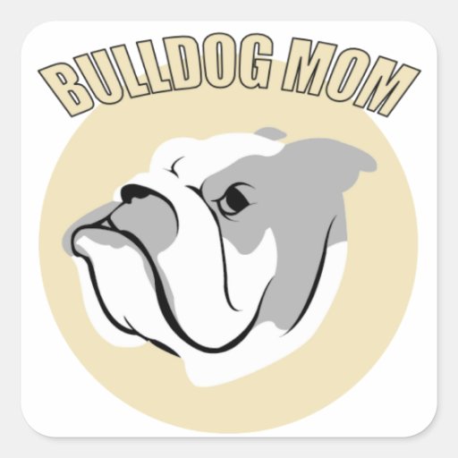 Bulldog Mom Stickers | Zazzle