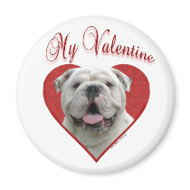 Bulldog My Valentine - Magnet