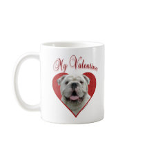 Bulldog My Valentine Coffee Mugs