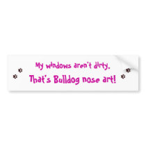 Bulldog nose art. bumper stickers by LuvinMy3Bullies Bulldog nose art. bumper stickers