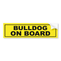 Bulldog on Board bumper stickers by RayBarnsbury Bulldog on Board bumper stickers