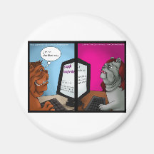 Bulldog Online Dating Funny Gifts Tees & Cards Magnets