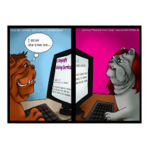 Bulldog Online Dating Funny Posters posters