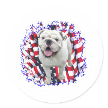 Bulldog Patriot Sticker