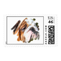 Bulldog Photograph Postage Stamps