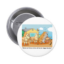 Bulldog - Poodle Cartoon Gifts buttons