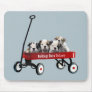 Bulldog Puppies In Wagon Mousepad