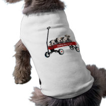 Bulldog Puppies In Wagon Pet Clothing