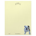 Bulldog puppy letterhead