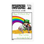 Bulldog St. Patricks Day Card Postage