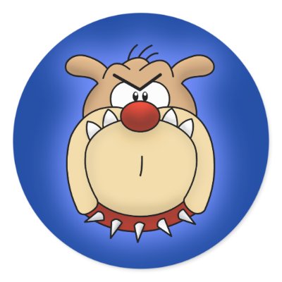 Bulldog Stickers by psychoclowns