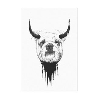 Bulldog Stretched Canvas Print