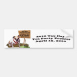Bulldog Tax Day Tea Party Protest Bumper Sticker